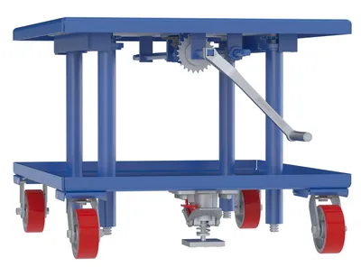 Vestil MT-3036-LP mechanical post table shown from an alternate angle