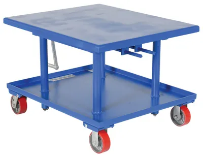 Vestil Steel Low Profile Post Table 30 In. x 36 In. 2000 Lb. Capacity Blue