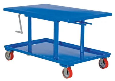 Vestil Steel High Profile Post Table 30 In. x 42 In. 2000 Lb. Capacity Blue