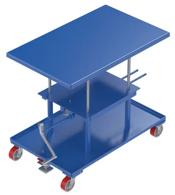Vestil MT-3048-LP mechanical post table shown from an alternate angle