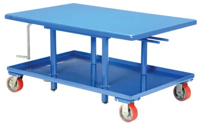 Vestil Steel Low Profile Post Table 30 In. x 48 In. 2000 Lb. Capacity Blue