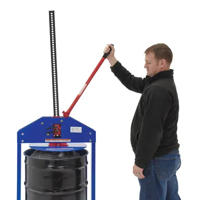 Vestil MTC-55 mechanical trash compactor shown from an alternate angle