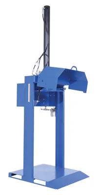 Vestil MTC-PNU-55 pneumatic trash (55 gallon drum) compactor shown from an alternate angle
