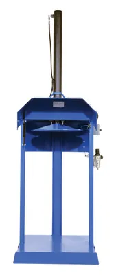 Vestil MTC-PNU-55 pneumatic trash (55 gallon drum) compactor shown from an alternate angle