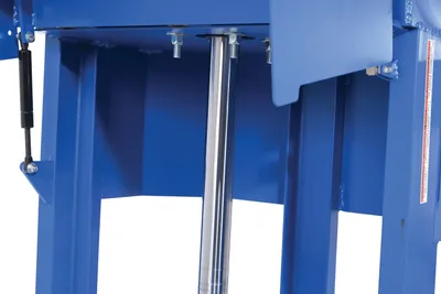 Vestil MTC-PNU-55 pneumatic trash (55 gallon drum) compactor shown from an alternate angle