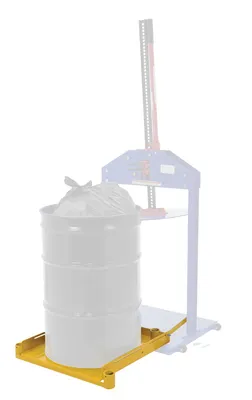 Vestil MTC-RB mechanical trash compactor shown from an alternate angle
