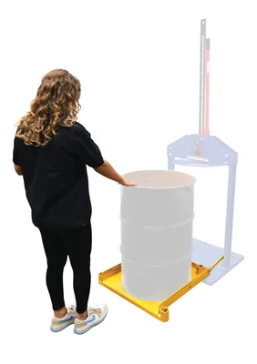 Vestil MTC-RB mechanical trash compactor shown from an alternate angle