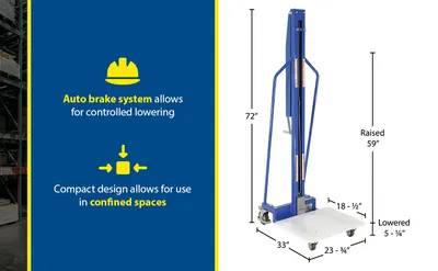Vestil MWP-220-M manual & dc work positioner feature highlights