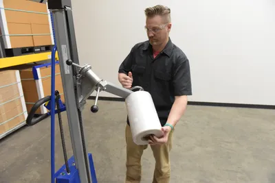 Vestil MWP-RR manual & dc work positioner shown from an alternate angle