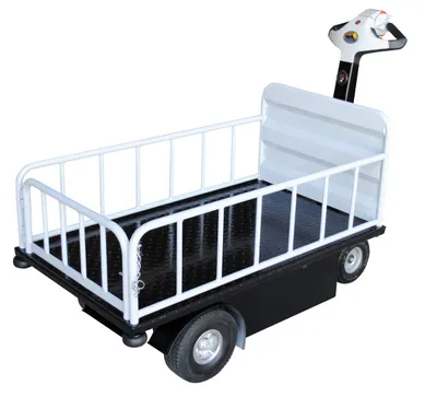 Vestil Steel Traction Drive Cart Top Load with Gate 59 In. x 28 In. x 44 In. 750 Lb. Capacity Black