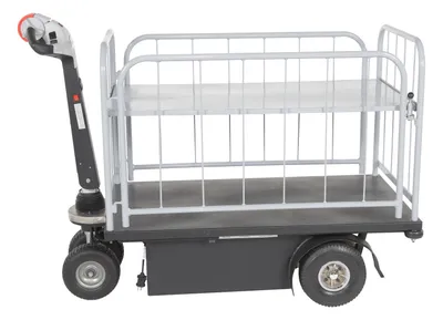 Vestil Steel Traction Drive Cart Side Load 1 Shelf 59 In. x 28 In. x 44 In. 750 Lb. Capacity Black