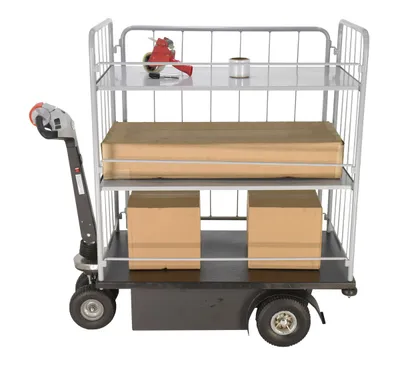 Vestil NE-CART-4 traction-drive cart shown from an alternate angle