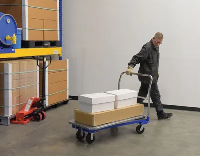 Vestil NPCT nesting platform cart shown from an alternate angle