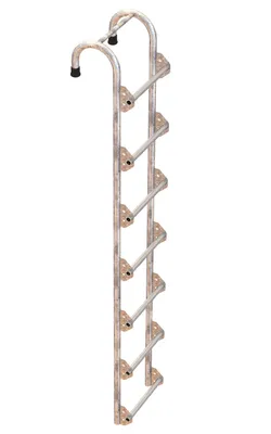 Vestil Galvanized Tank Access Ladder 7 Ft. 300 Lb. Capacity Silver