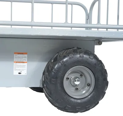 Vestil OROAD-1000 off-road traction drive powered cart shown from an alternate angle