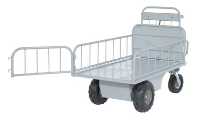 Vestil OROAD-1000 off-road traction drive powered cart shown from an alternate angle