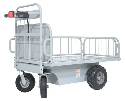 Vestil Steel Off-Road Traction Drive Cart 500 Lb. Rough Terrain Capacity Gray