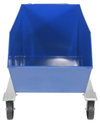 Vestil P-HOP-0.5 portable steel hopper shown from an alternate angle