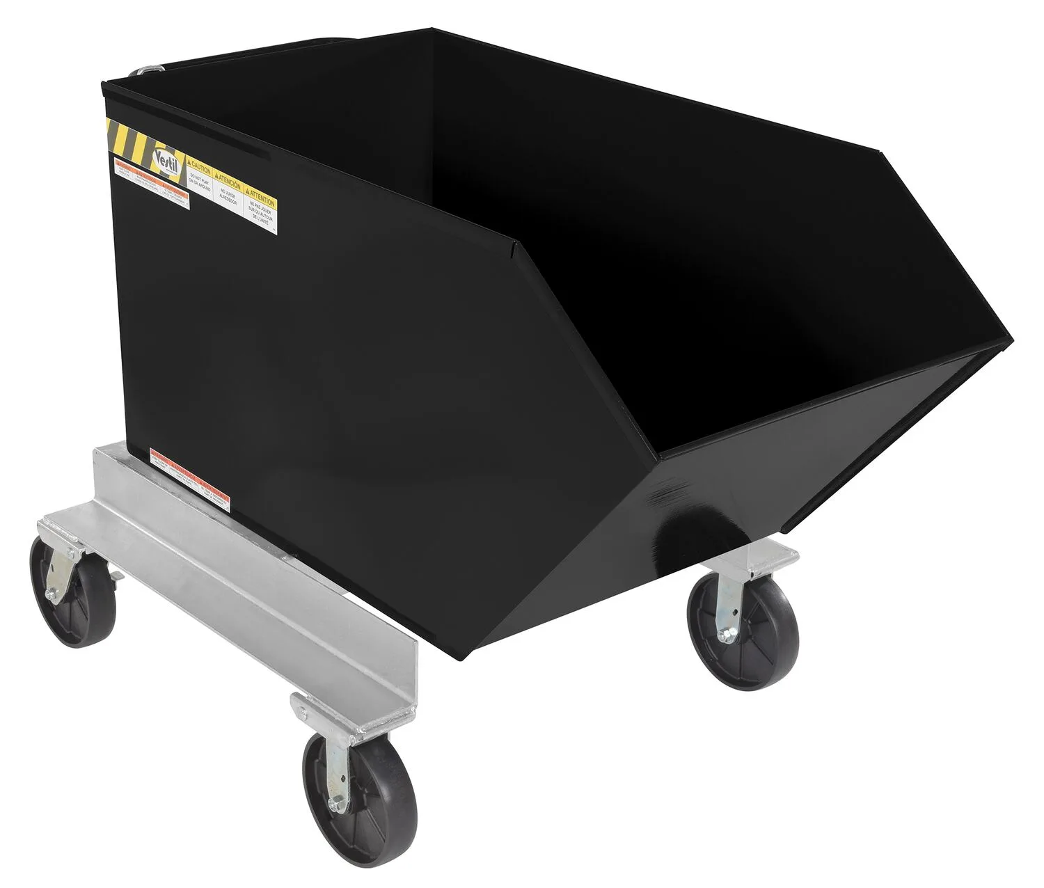 Vestil P-HOP-0.75-BK portable steel hopper