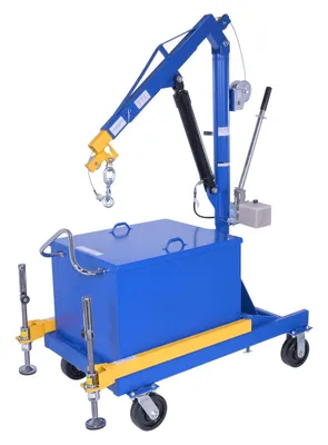 Vestil Steel Portable Cantilever Hoist 113-3/8 In. x 35-11/16 In. x 89 In. 4000 Lb. Capacity Blue