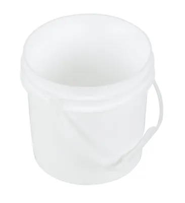 Vestil High Density Polyethylene Open Head Pail with Plastic Handle 6 Pack 7-1/2 In. x 7-1/2 In. x 7-1/2 In. 1 Gallon White