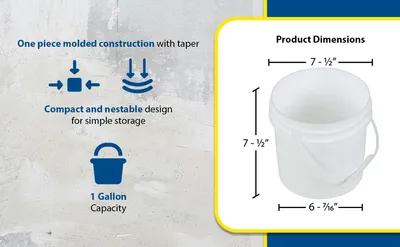 Vestil PAIL-1-PWP pail feature highlights
