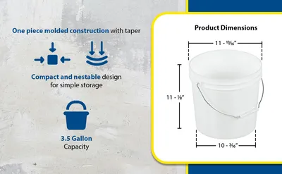 Vestil PAIL-35-PWS pail feature highlights