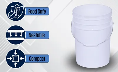 Vestil PAIL-6-PWS pail feature highlights