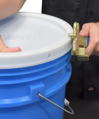 Vestil PAIL-PAL steel pail pals (pail opener) shown from an alternate angle