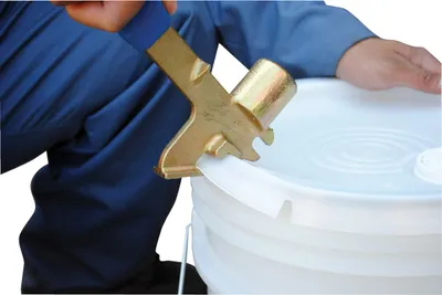 Vestil PAIL-PAL-UN steel pail pals (pail opener) shown from an alternate angle
