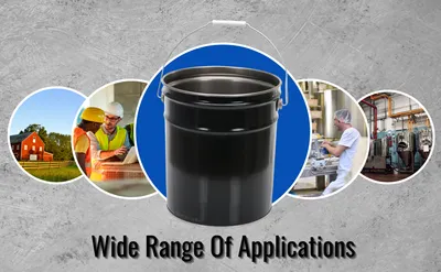 Vestil PAIL-STL-RI pail feature highlights