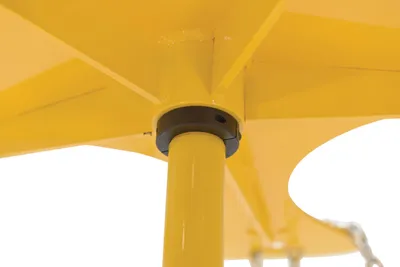 Vestil PAIL-T3-CAR-15 pail carousel rack shown from an alternate angle