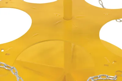 Vestil PAIL-T3-CAR-15 pail carousel rack shown from an alternate angle