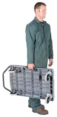 Vestil PC-60 versatile platform trucks with fold down handle shown from an alternate angle