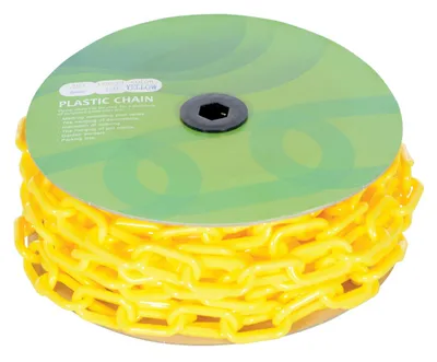 Vestil PCB-Y-CN plastic chain barricade shown from an alternate angle