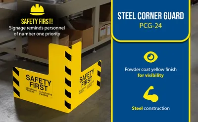 Vestil PCG-24 corner guard feature highlights