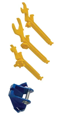 Vestil PDL-800-M multi-purpose overhead drum lifters wrenche shown from an alternate angle