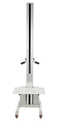 Vestil PEL-100A-D3 powered quick lift shown from an alternate angle