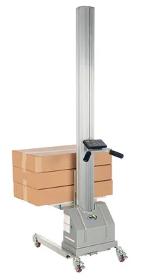 Vestil PEL-100A-D3 powered quick lift shown from an alternate angle