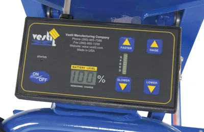 Vestil PEL-400S-57-D3-KEG powered quick lift shown from an alternate angle