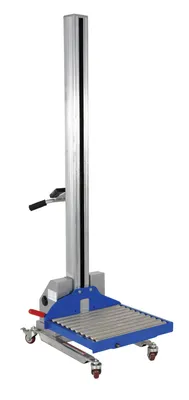Vestil PEL-CONV powered quick lift shown from an alternate angle