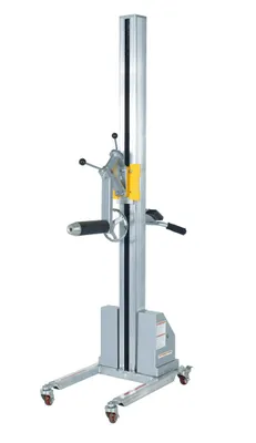 Vestil PEL-RR powered quick lift shown from an alternate angle