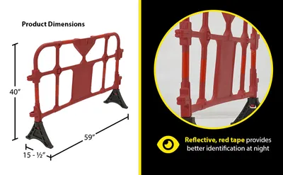 Vestil PHR-R plastic interlocking barrier feature highlights