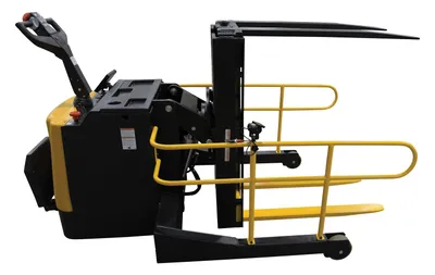 Vestil Steel Portable Pallet Inverter 40 In. to 88 In Fork Opening 3000 Lb. Capacity Yellow/Black