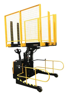 Vestil PI-P-SL-3276-PRSR portable pallet inverter shown from an alternate angle