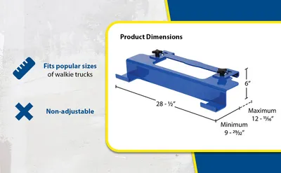 Vestil PJ-2001 pallet jockeys for "walkie" truck feature highlights