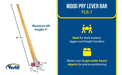 Vestil PLB-7 pry-lever bar feature highlights