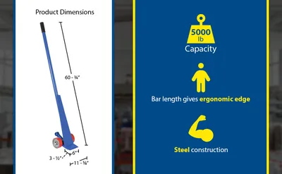 Vestil PLB/S-5 pry-lever bar feature highlights