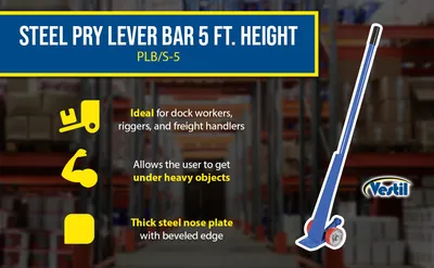 Vestil PLB/S-5 pry-lever bar feature highlights
