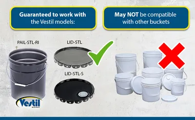 Vestil PLC-5 steel pail lid closing tool feature highlights